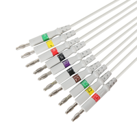 Câble EKG compatible avec Mortara ELI 280, AM12, 10 fils, connecteurs banane 4,0 mm, câbles de connexion IEC pour usage patient, fourni par l'usine