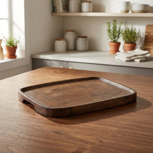 Elegant Wooden Serving Tray Durable Stylish and Eco-friendly Perfect for Serving Drinks Snacks or Decor - Product Image 1