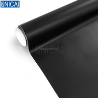 Film de protection noir mat uni pour voiture, vinyle anti-rayures, autocollants pour changement de couleur de voiture, en stock