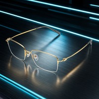 Monturas de Gafas Metálicas de Titanio IP, Estilo Retro Vintage Tradicional, con Media Montura, Precio Directo de Fábrica