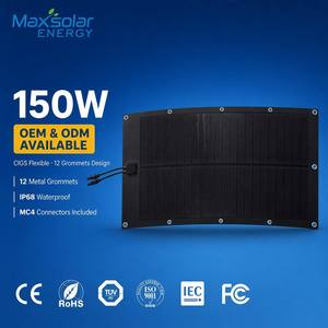 Panel <span class=keywords><strong>Solar</strong></span> Flexible CIGS OEM de 150W 12V/24V, <span class=keywords><strong>Kit</strong></span> MC4 SAE con Montaje PET para RV, Embarcaciones, Caravanas, ODM Disponible - Product Image 1