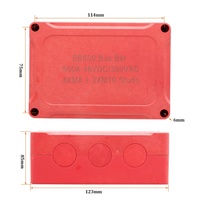 Barre omnibus en cuivre 48V DC 500A 6MM plaque en laiton pur 4x M8 2x M10 goujons bloc de Distribution d'alimentation avec couvercle étanche noir