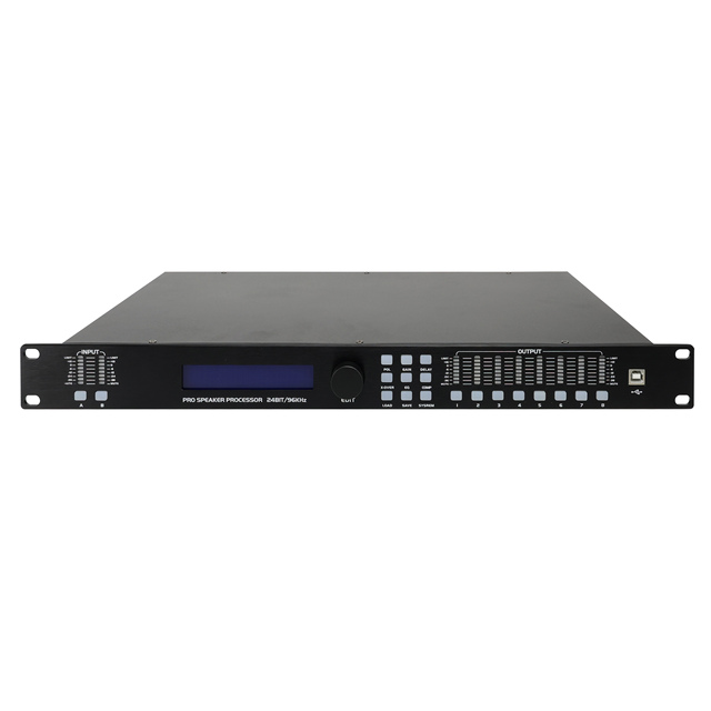 RV-28II 2 in 8 Out Digital 1U Channel Digital Audio DSP Processor for Public Address Conference Sound Systems Professional High