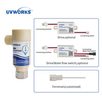 Stérilisateur d'eau UVWORKS à LED UVC à entrée latérale, structure modulaire, désinfection à 99,99 % pour les conduites d'eau potable domestiques