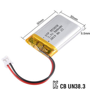 Batería de Iones de Litio 553030 de 500 mAh y 3.7 V, Multicertificación CE KC PSE BIS, Polímero de Alta Capacidad, Superventas - Product Image 3