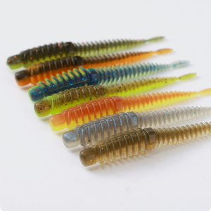En gros 10 pièces/sac flottant ver appât avec <span class=keywords><strong>sel</strong></span> et poisson 7.5cm Tpe artificiel doux leurres de pêche - Product Image 4