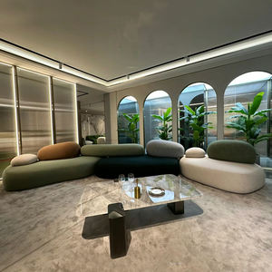 Modernes Kopfsteinpflaster-Design Couch-Set aus Samtstoff Modulares Ecksofa Kieselstein-Möbel Hotel-Lobby-<span class=keywords><strong>Sofa</strong></span> - Product Image 3