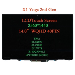 LP140QH1(SP)(E3) B140QAN01.3สำหรับ Lenovo <span class=keywords><strong>ThinkPad</strong></span> X1โยคะ2ND จอแอลซีดีทัชสกรีน FRU 01AX897 01AX898 01LV978 14.0 "wqhd 40pin - Product Image 2