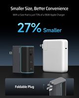 CUKTECH 10 100W/120W/140W Pengisi Daya Dinding USB C 3-Port Multi-Perangkat Pengisian Cepat Pengisi Daya Laptop Portabel untuk Ponsel dan iPad