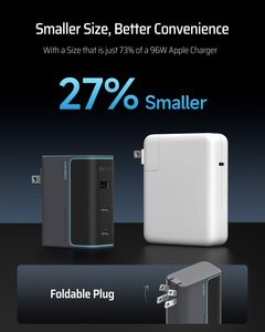 <strong>CUKTECH</strong> 10 100W/120W/140W USB C Wall Charger 3-Port Multi-Device Fast Charging Portable Laptop Charger Block for Phone and Ipad - Product Image 5