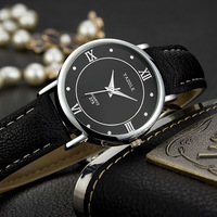 Montre à quartz Yazole 279, vente en gros aux agents de marque, prix bas, bracelet en cuir, résistante à l'eau, affichage analogique, montre simple pour les amoureux
