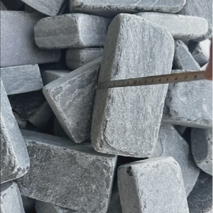 Pavimentadora de adoquines de pizarra negra vintage moderna al por mayor ladrillo de cubo de piedra caída natural para pavimentación de entrada al aire libre - Product Image 5