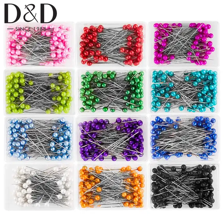 100Pcs Sewing Pins Embroidery Quilting Pin Straight Pins Colored Ball Glass  Heads Pin For Jewelry DIY Crafts Sewing Accessories