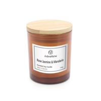 Keluarga Parfum Alami Bunga Kering Lavender Mawar Perlindungan Lingkungan Label Pribadi Lilin Kedelai dari Kulit Kelapa Buatan Tangan yang Elegan