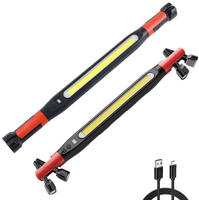 Lampe de travail LED COB portable, lampes d'inspection magnétiques sans fil, réparation automobile, garage à domicile, lampe de poche d'urgence avec charge USB