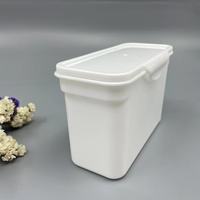 Boîte de rangement en plastique rectangulaire PP, couleur blanche, vide, pour lessive, capsules de savon, conteneur de rangement