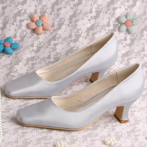 (22 لونا) ساحة تو اضافية واسعة أحذية الزفاف الساتان - Product Image 4