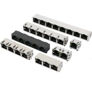 Tersedia E5R64-50L0H1-L Ethernet Female Jack 5406533-1 Konektor RJ45 5406508-4