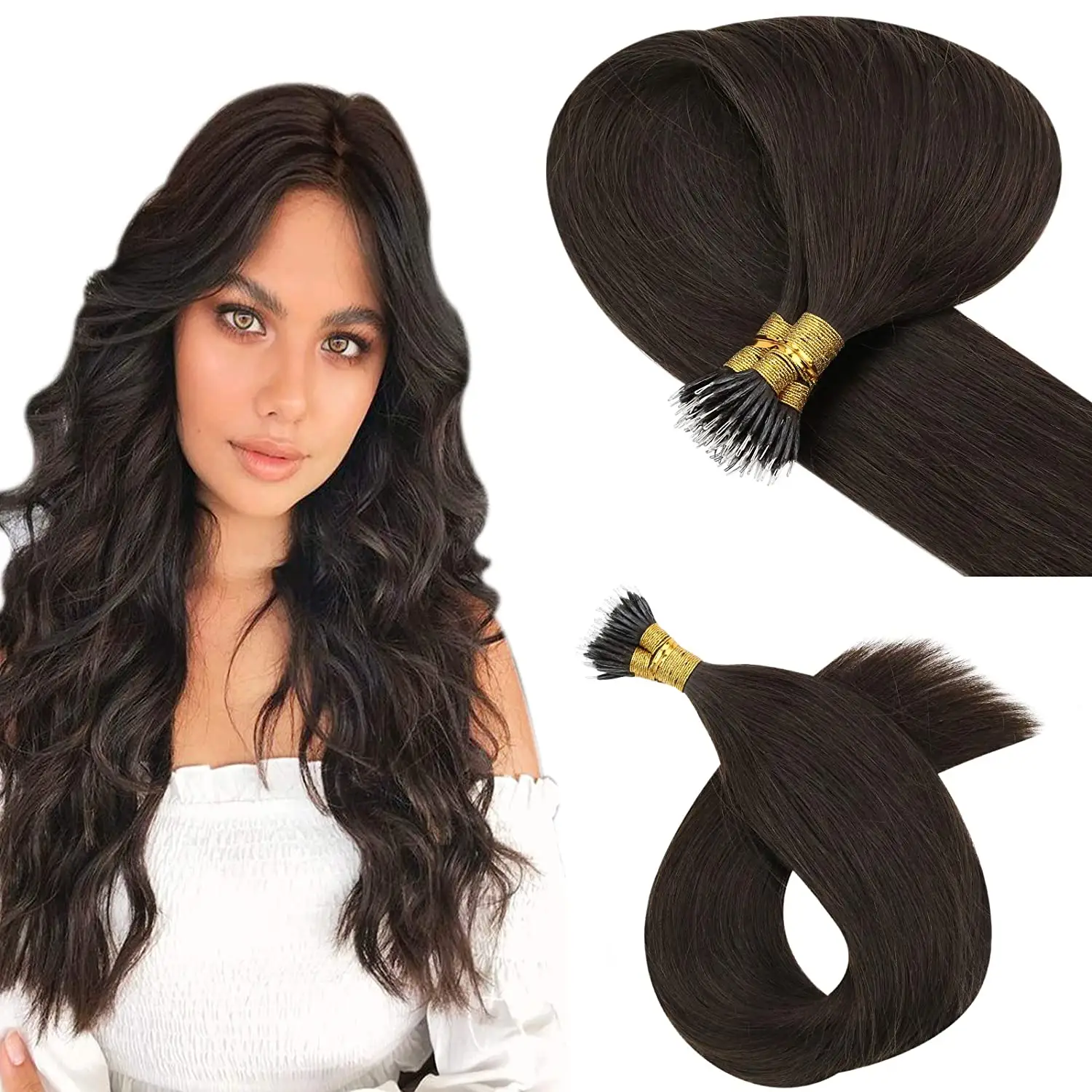 Наращивание волос, 100% человеческие волосы, натуральные бразильские волосы Utip Vtip, плоский наконечник Itip Nano, накладные человеческие волосы для наращивания