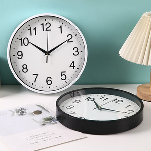 Round <b>Wall</b> <b>Clock</b> Analog Battery Powered <b>Silent</b> Living Room Bedroom Decoration - Product Image 2