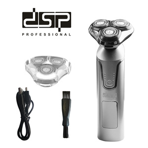 Afeitadora Eléctrica Dsp de 3 Cuchillas Rotatorias, Recargable por USB, para Hombre, con Pantalla Digital, Resistente al Agua IPX7 - Product Image 4