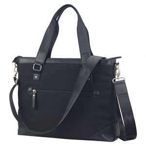 Bolsa de Lona Personalizada con Logotipo para Mujer, con Forro de Poliéster, Correa de Hombro Cruzada y Bolsillo para Portátil - Product Image 1