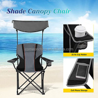 Haute qualité moderne Durable Portable extérieur pliant Camping chaise bras ombre auvent pliable chaise de plage pêche chaise longue