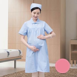 बेबी कॉलर मातृत्व नर्स वर्दी, सफेद लैब कोट, पेट समर्थन कार्य वर्दी - Product Image 6