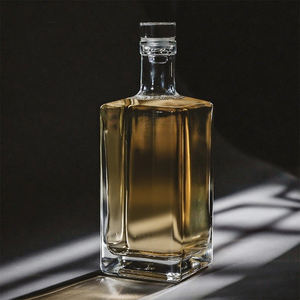 250 ml 500 ml 750 ml botellas <span class=keywords><strong>de</strong></span> vino <span class=keywords><strong>de</strong></span> cristal <span class=keywords><strong>de</strong></span> piedra volcánica hueca cuadrada para licores-Vodka Gin Sherry con tapas - Product Image 3