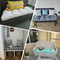 Vente en gros de coussin en éponge matelassée à bord semi-circulaire Coussin lombaire et coussin de siège pour banc de rebord de fenêtre ou chaise