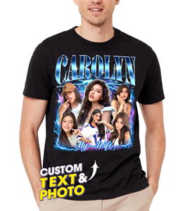 Camiseta Personalizada de Rap para Novio o Novia, Camiseta con Rostro Personalizado, Camiseta con Gráfico Vintage, Idea de Regalo de Cumpleaños - Product Image 2