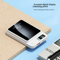 Batterie externe magnétique ultra-fine sans fil 10000mAh haute capacité avec affichage LED de la puissance