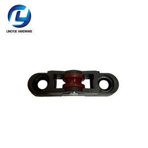 Sistema de Poleas Moderno de Plástico para Puertas y Ventanas Corredizas de Una Sola Rueda Plana, Funcionamiento Silencioso y Duradero - Product Image 1