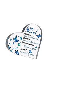 <span class=keywords><strong>Plaque</strong></span> commémorative en forme <span class=keywords><strong>de</strong></span> coeur en acrylique, signe <span class=keywords><strong>de</strong></span> condoléance avec motif, cadeau <span class=keywords><strong>de</strong></span> souvenir <span class=keywords><strong>de</strong></span> deuil pour Thanksgiving et Noël, B - Product Image 1