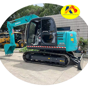 Mini-excavatrice pour travaux agricoles, construction, transmission industrielle Kobelco SK75 7,5 tonnes, mini-pelleuse avec moteur Cummins, d'occasion d'origine - Product Image 1