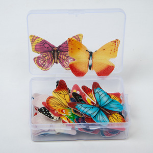 24 pièces de papillon <span class=keywords><strong>comestible</strong></span> pour <span class=keywords><strong>décoration</strong></span> de Cupcake, gaufres en papier pour <span class=keywords><strong>décoration</strong></span> de gâteau d'anniversaire de mariage - Product Image 5
