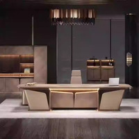 Bureau de direction de luxe au design moderne pour le bureau commercial, mobilier de bureau en bois, table de direction