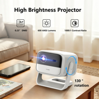 Projecteur Portable Intelligent 1080p avec Auto Focus et MEMC, Batterie Intégrée, Idéal pour l'Extérieur – Direct Usine, Prêt à l'Expédition
