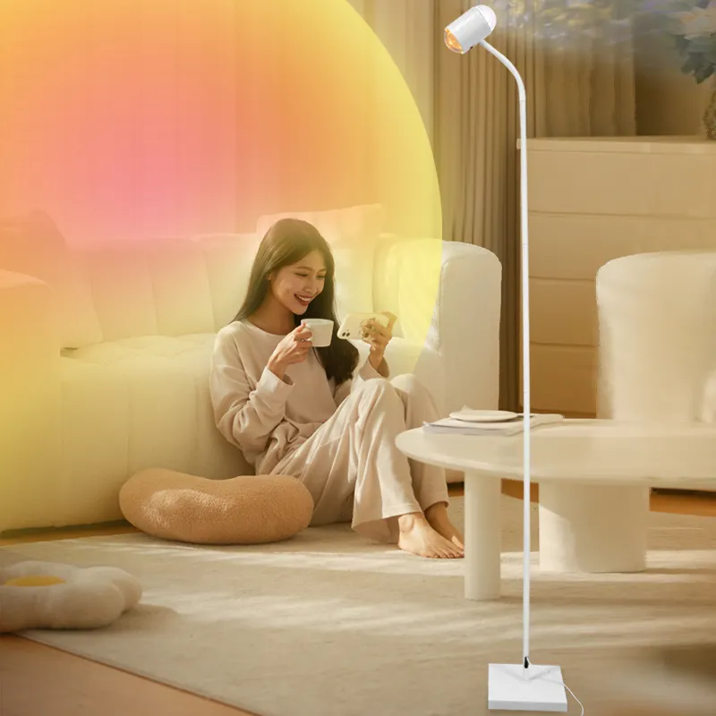 Gute Qualität 9 W Wasserewelle Atmosphäre Projektion Sonnenuntergang-Licht Rgb kreatives Sofa-Schlafzimmer dekorative Stehlampe