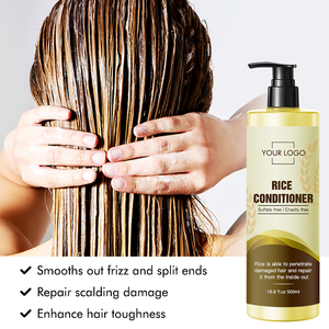 Après-shampoing organique pour femmes, marque privée, réparation d'humidité naturelle, eau de riz - Product Image 2