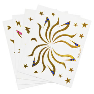 อายไลเนอร์สีทองที่กำหนดเองแต่งหน้าอัญมณีสติกเกอร์ใบหน้าอายแชโดว์แม่แบบ<span class=keywords><strong>การ์ด</strong></span>ลายฉลุชั่วคราวเครื่องสำอางสติกเกอร์สักอายแชโดว์อายไลเนอร์ - Product Image 2