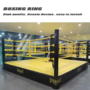 Ring de boxe thai professionnel anneaux de sol de championnat de boxe ou anneau de combat de lutte avec plate-forme