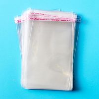 Sacs en OPP transparents à fermeture auto-adhésive pour emballage de produits de soins personnels avec impression de logo personnalisé, sacs en cellophane transparents en BOPP