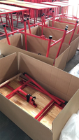 Banco de Trabajo Plegable Portátil de Madera Maciza y Acero H403 para Taller, Bricolaje Industrial y Uso en Maquinaria de Tuberías