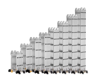 Échelle en aluminium multifonctionnelle de haute qualité EN 131 4x3 3,46 <span class=keywords><strong>m</strong></span> Prix bas Avec charnière à connexion solide - Product Image 2