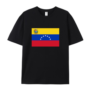 T-shirts personnalisés surdimensionnés avec drapeau du Venezuela en gros - 100% coton, impression DTG/DTF/sérigraphie disponible, acceptation de designs personnalisés, unisexe - Product Image 2