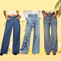 Nouveau Jean Femme Style Européen & Américain 2026, Coupe Ample Décontractée avec Œillets, Taille Haute et Jambe Large, Vintage, Vente en Gros