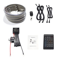 Kit de 4 éclairages LED pour jantes de 17 pouces, 20 rangées, blanc, 12V, étanche, pour voiture, camion, SUV
