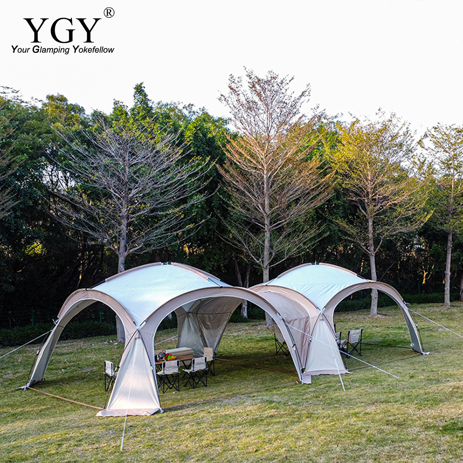 Dome Canopy Tent - 14x14 Ft Shelter for Outdoor Camping