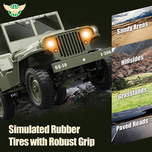 Voitures télécommandées YF pour enfants 2,4 GHz 1:10 Simulation de voitures militaires Jouets électriques Véhicules tout-terrain <span class=keywords><strong>4X4</strong></span> Voitures RC - Product Image 4